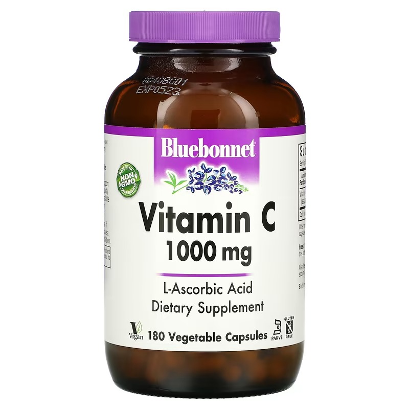 Bluebonnet Nutrition, Vitamin C, 1,000 mg, 180 Vegetable Capsules